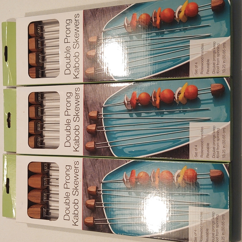 NIB Double Prong Kabob Skewers